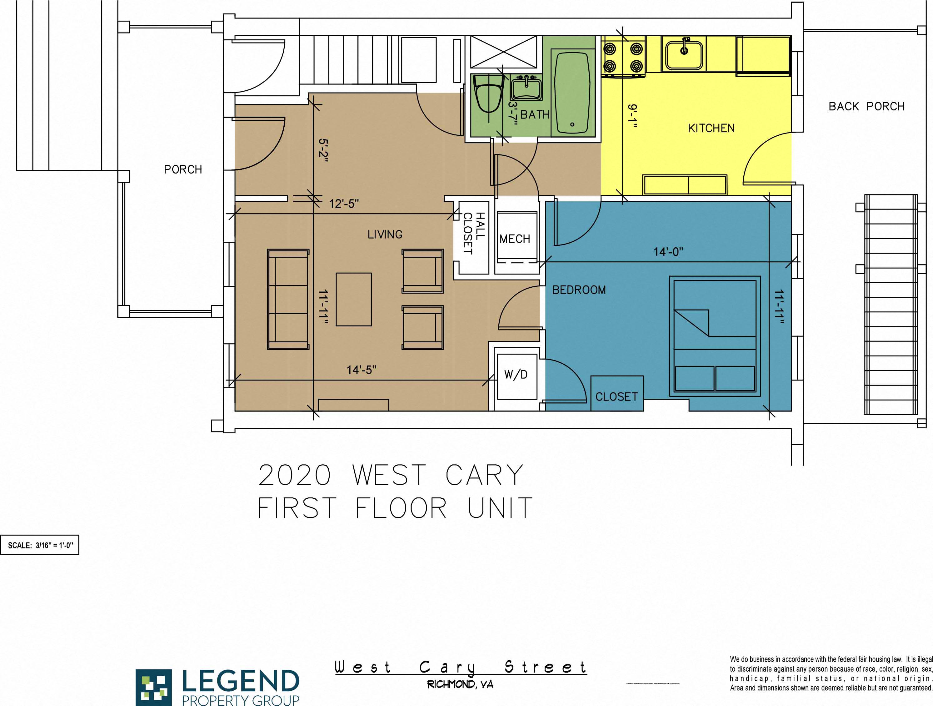 Floor Plans of The Row at Cary Place in Richmond VA